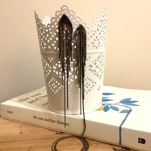 Silver Metal Tassel Post Earrings